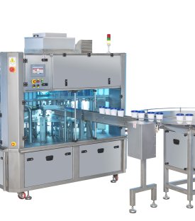 4 NOZZLE CUPS FILLING, SEALING AND CAPPING MACHINE